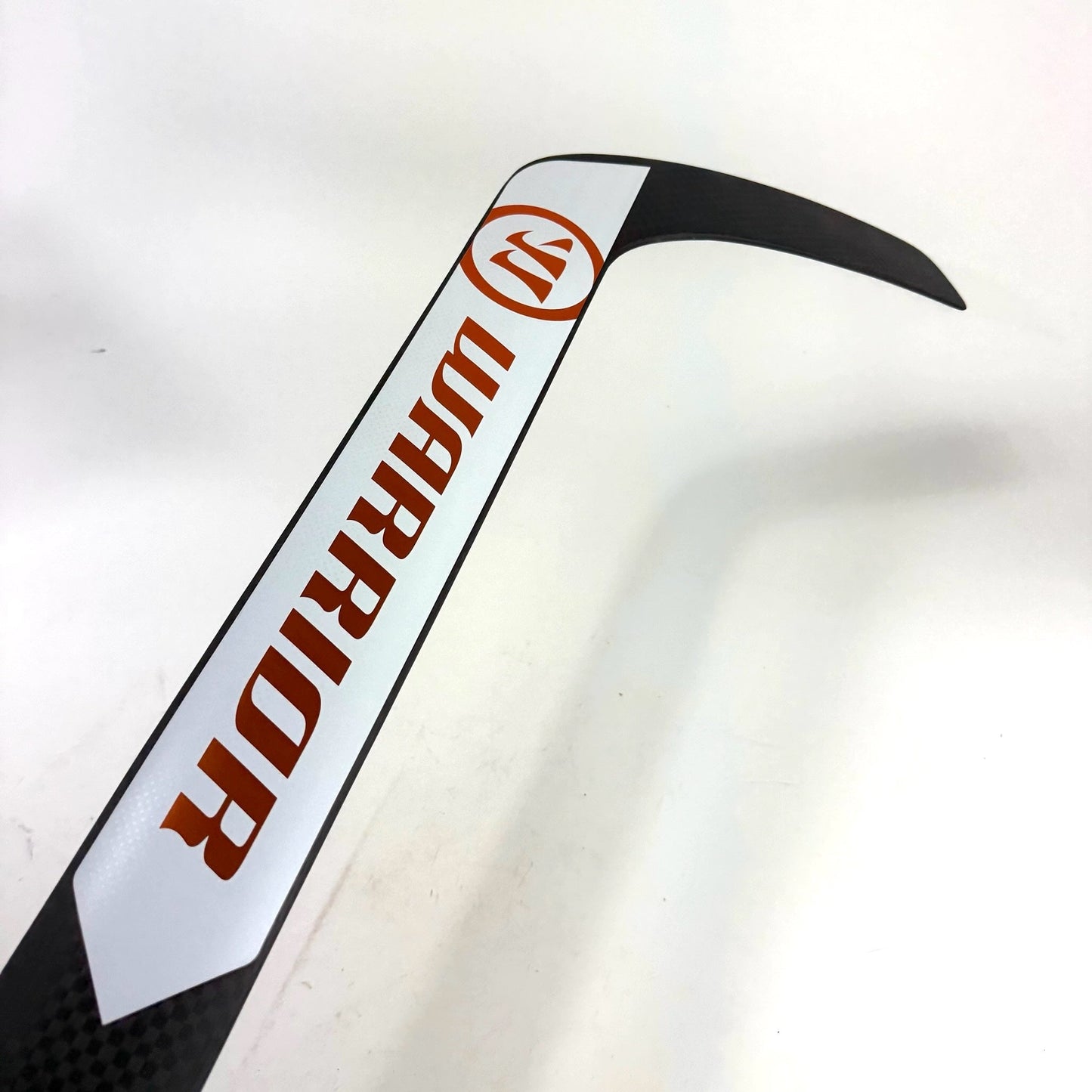 New Regular Orange/White Warrior Ritual V4 Goalie Stick | 27" Paddle Heel Curve | R304