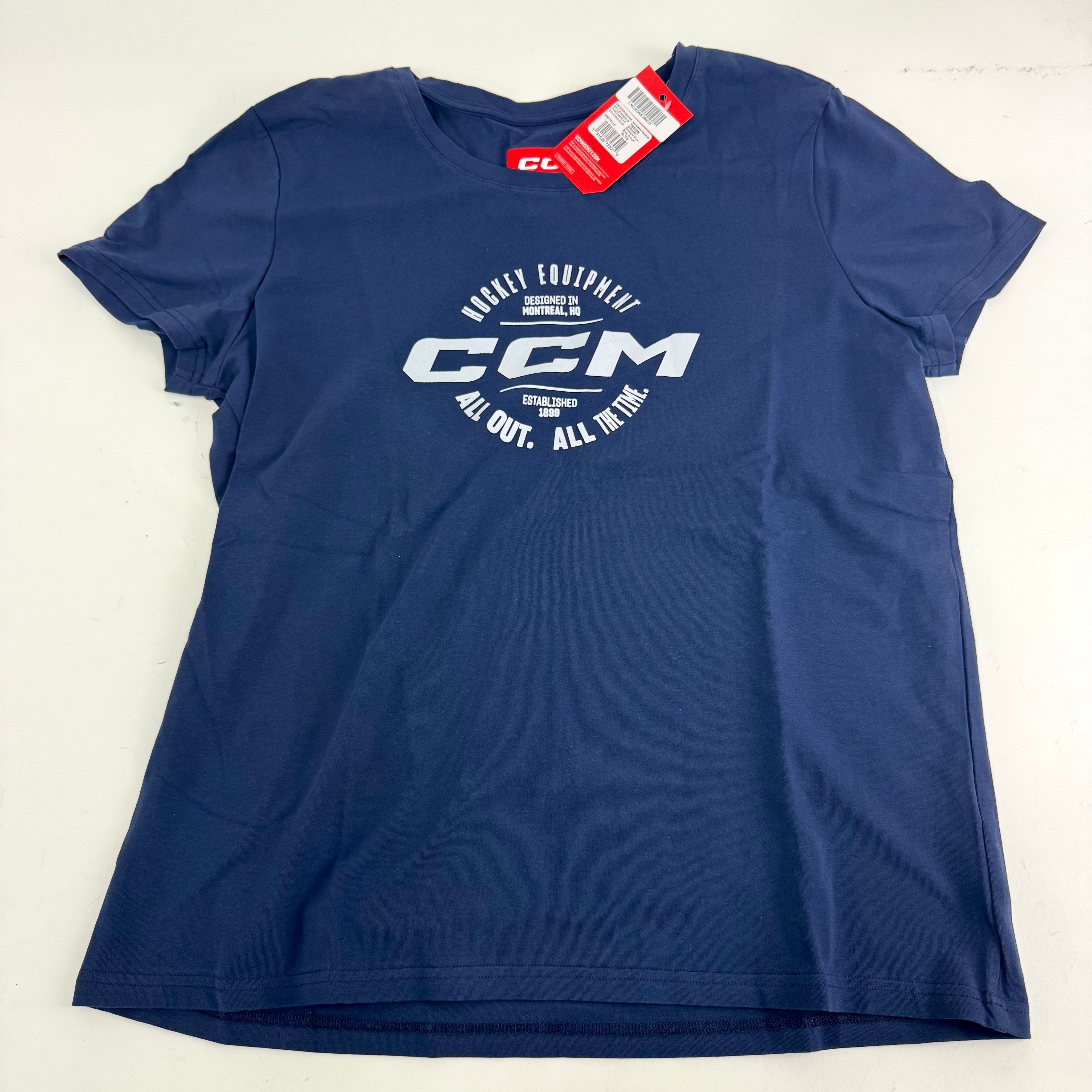 New CCM Womens Navy Spring SS Tee | Womens XL | #191520723019 - Top Flight Hockey