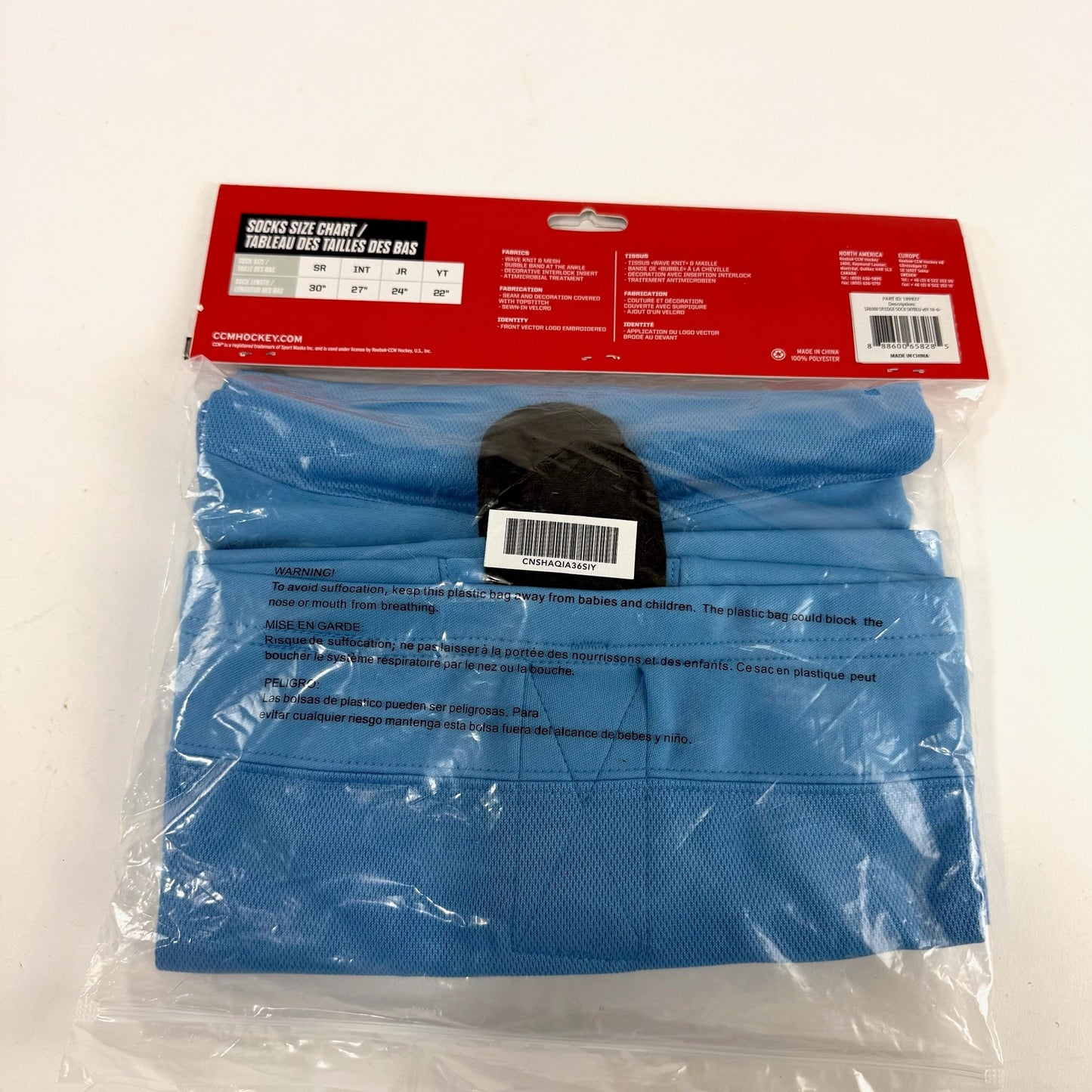 New Baby Blue CCM Practice Socks | Senior - Top Flight Hockey