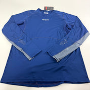 New Navy CCM Mens Baselayer Long Sleeve Top with Gel | Senior M | #191520510305 - Top Flight Hockey
