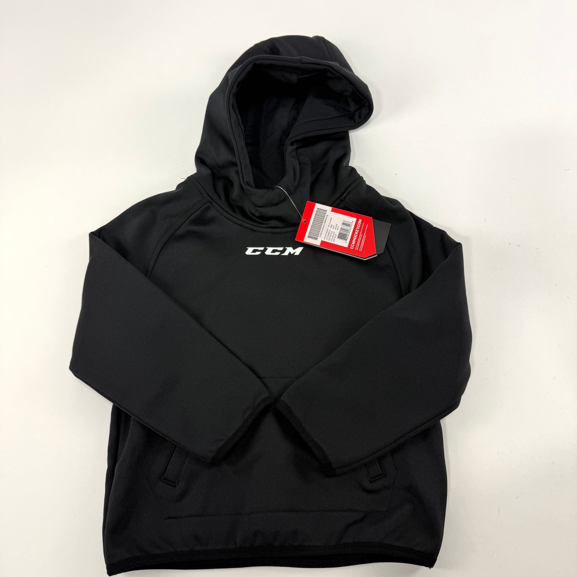 New Black CCM Pullover Performance Fleece Hoodie | Youth XS | #888600283548 - Top Flight Hockey