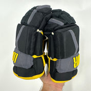 Used Black and Gold Warrior Alpha Pro Gloves | 15" | K352