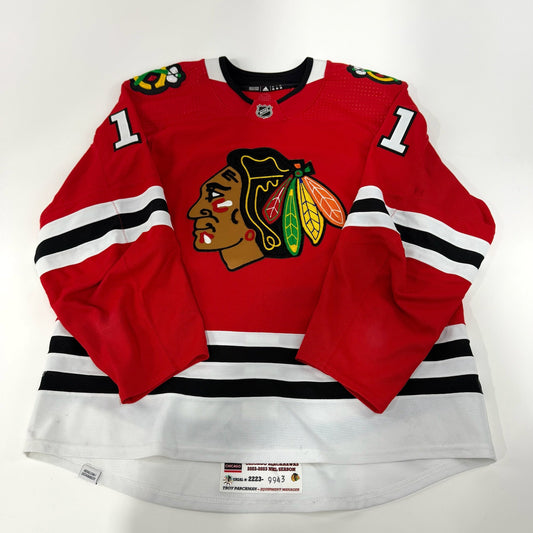 Taylor Raddysh #11 Home Chicago Blackhawks Game Worn Jersey 2022-2023, Set 1 | 9943-25493