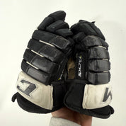 Used Black and White CCM 4 Roll Pro Gloves | 14" | U177 - Top Flight Hockey