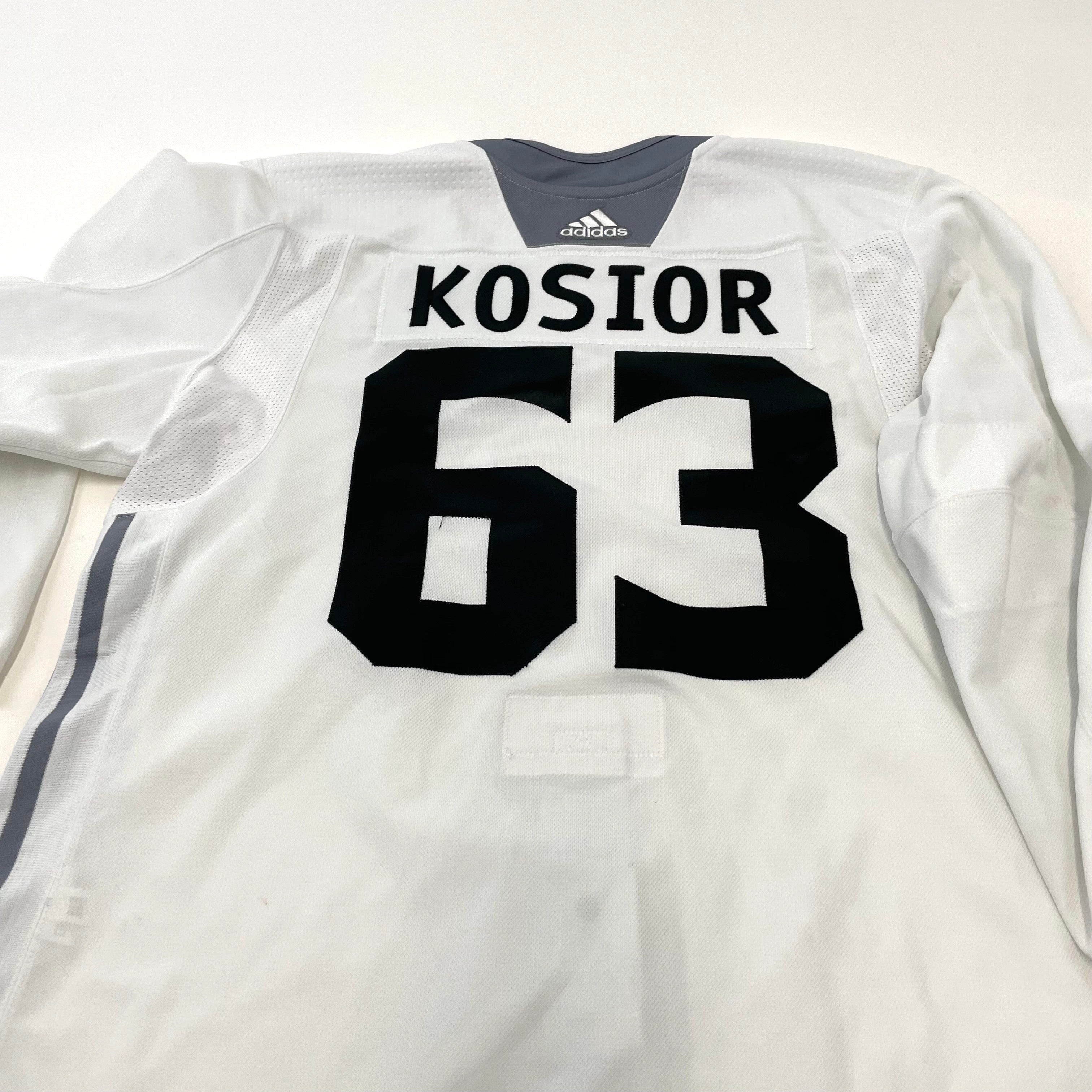 Used LA Kings White MIC Adidas Practice/Camp Jersey | Kosior | Size 56 | #63