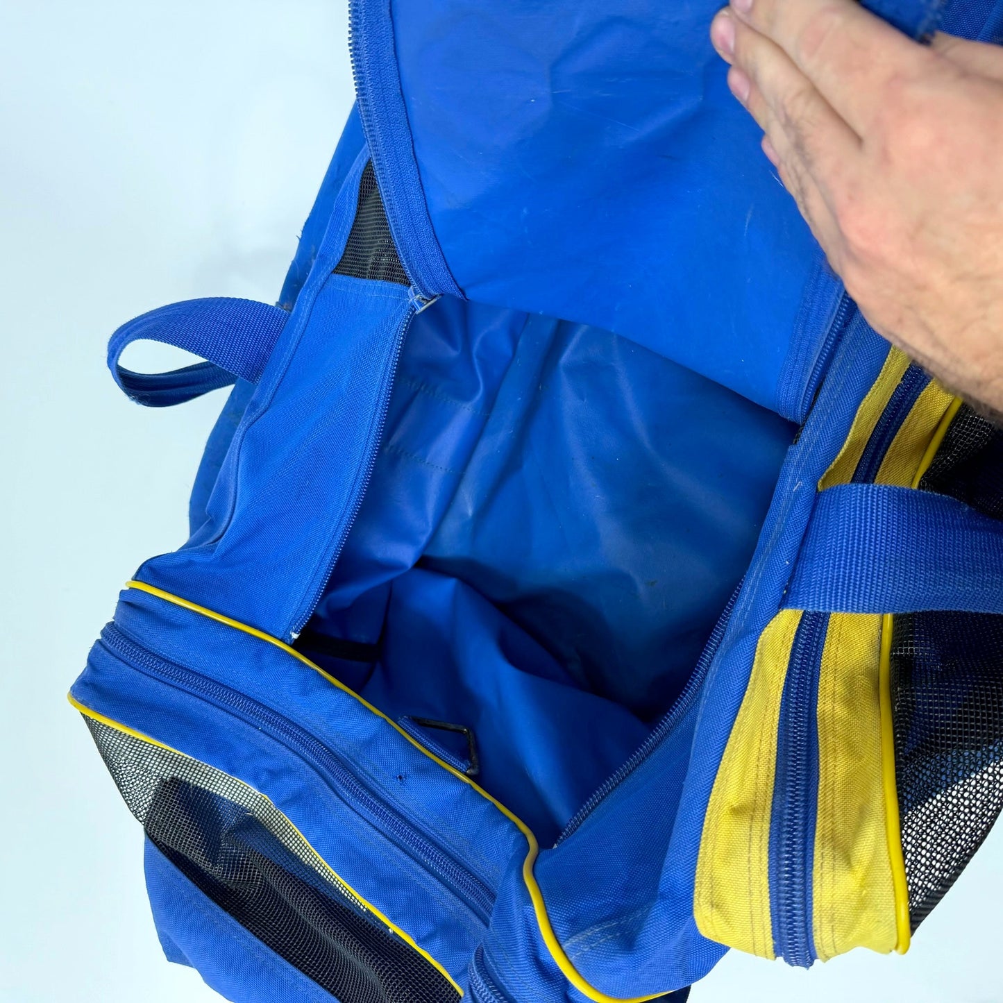 Used Blue and Yellow Tackla Player Bag | AB544