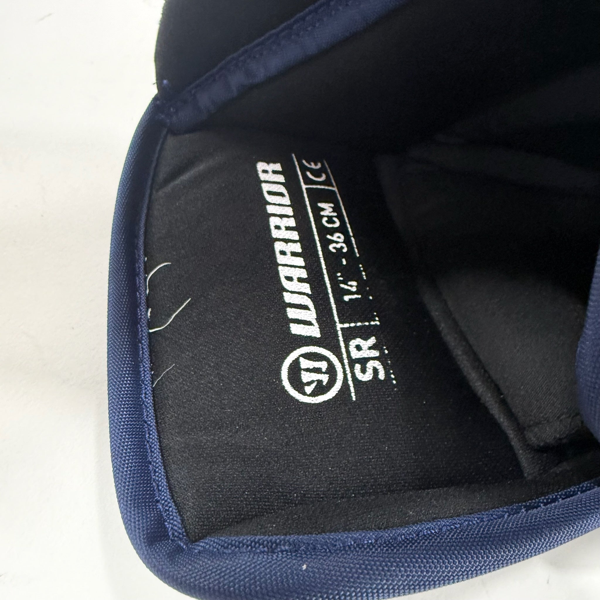 Used Navy STL Blues Warrior Alpha DX Pro Gloves | 14" | Suter | D184 - Top Flight Hockey