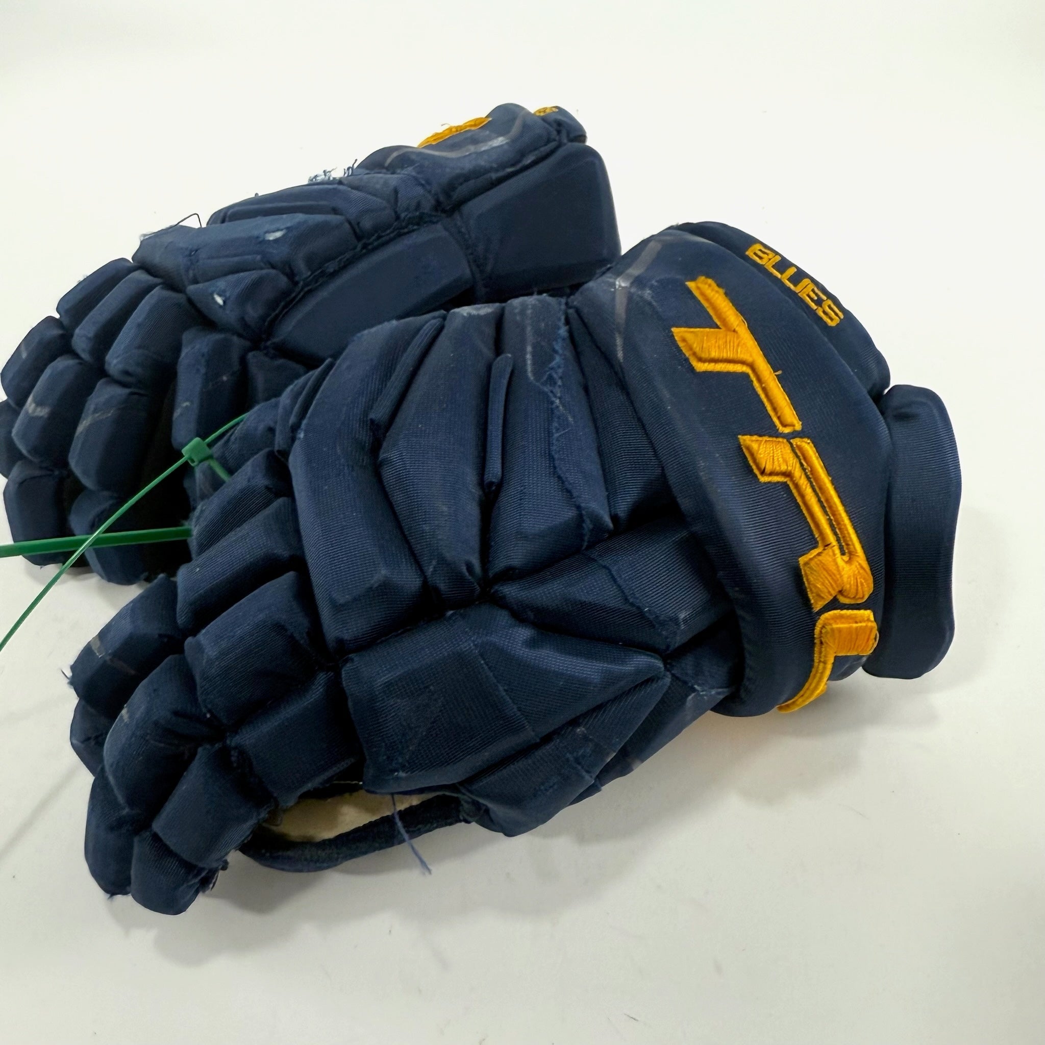 Used Navy STL Blues True Catalyst 9x Gloves | 14" | D164 - Top Flight Hockey