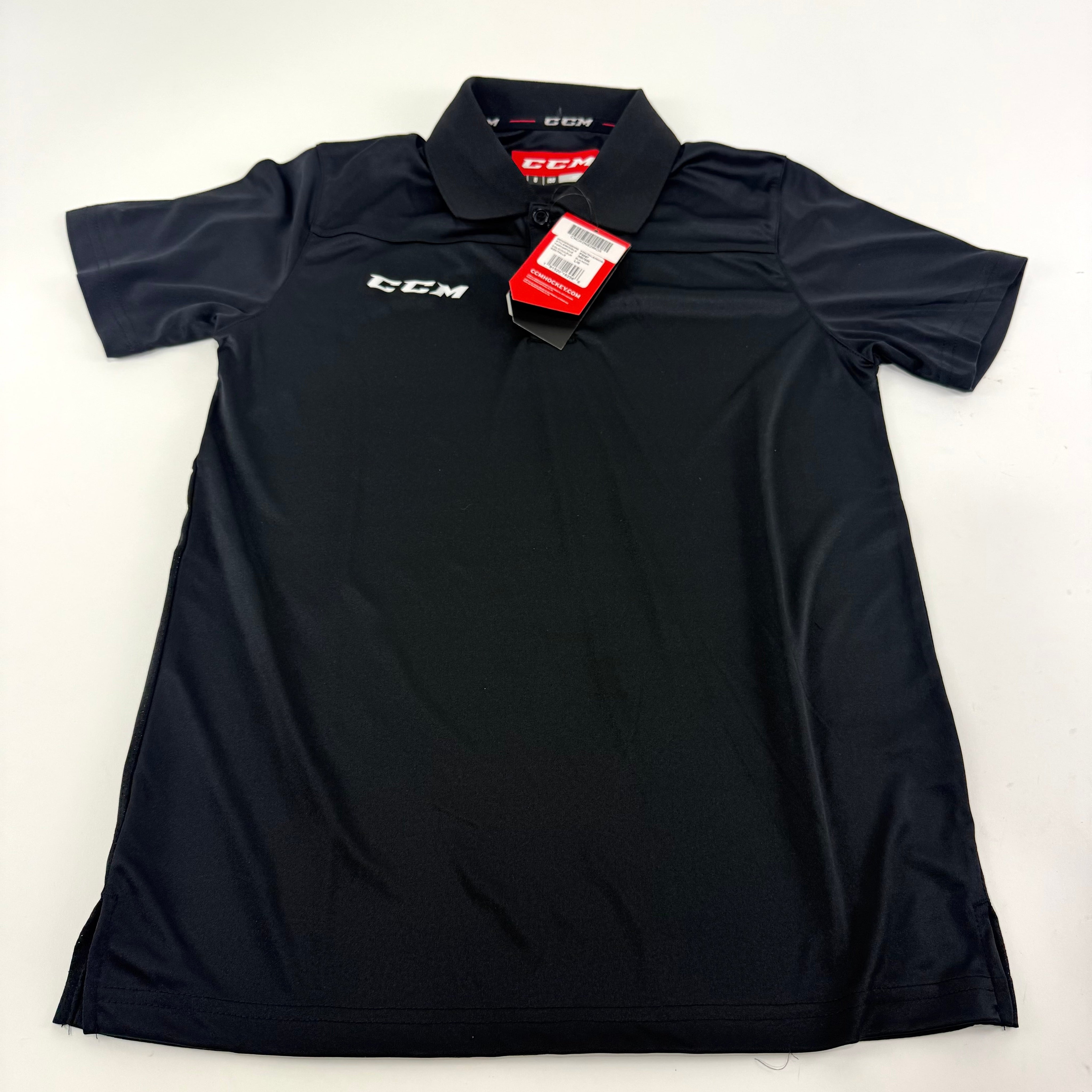 New Black CCM Youth Team Polo | Youth L | #191520162566 - Top Flight Hockey