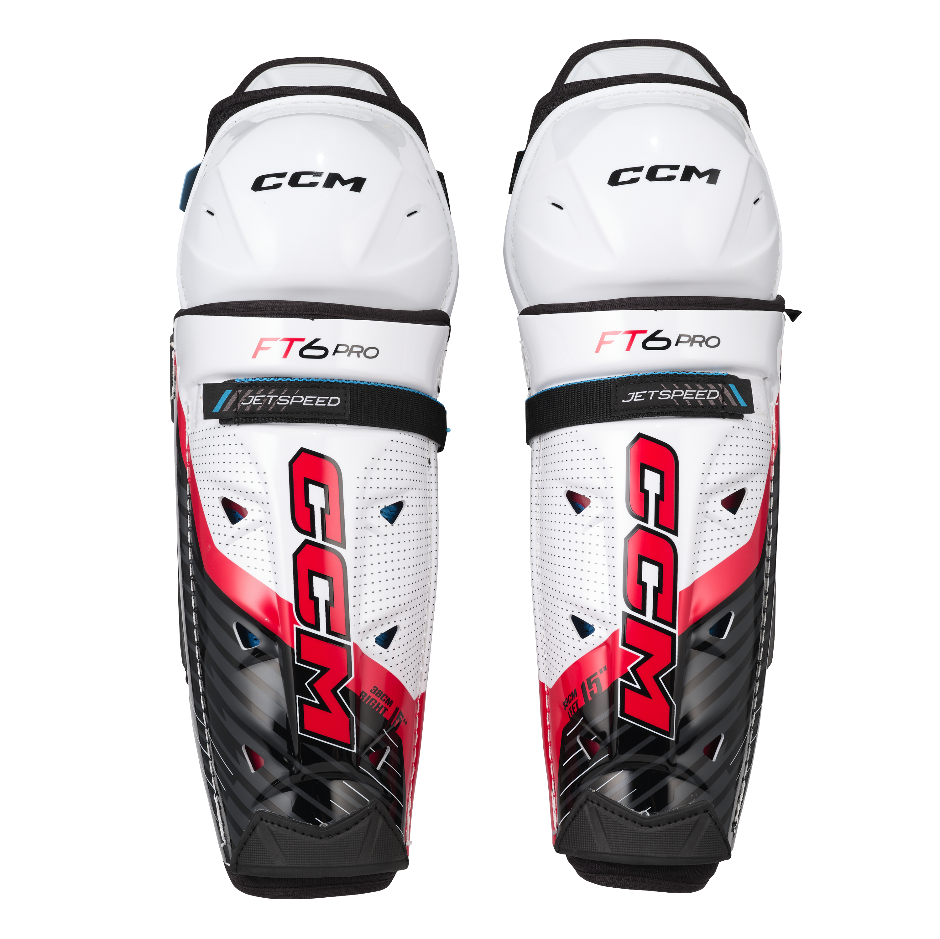 New CCM Jetspeed FT6 Pro Shin Guards | 15" | #191520663674 - Top Flight Hockey