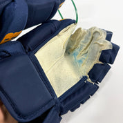 Used Navy STL Blues Warrior Alpha DX Pro Gloves | 14" | Suter | D169 - Top Flight Hockey