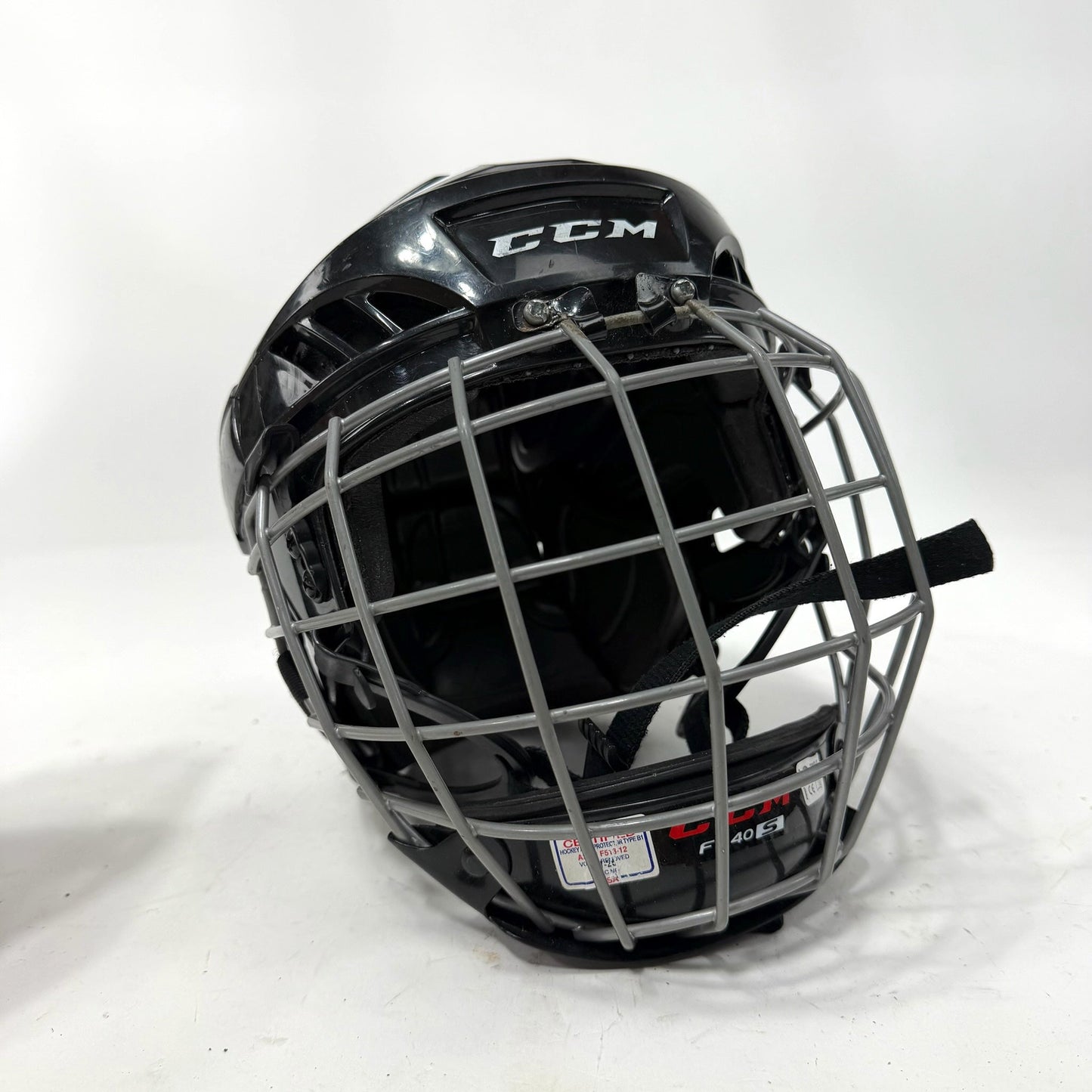 Used Black CCM FL40 Helmet Cage Combo | Senior Small | AB506