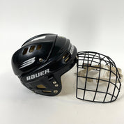 Used Black Bauer HH1000S Helmet with Cage | Senior Small | A1245