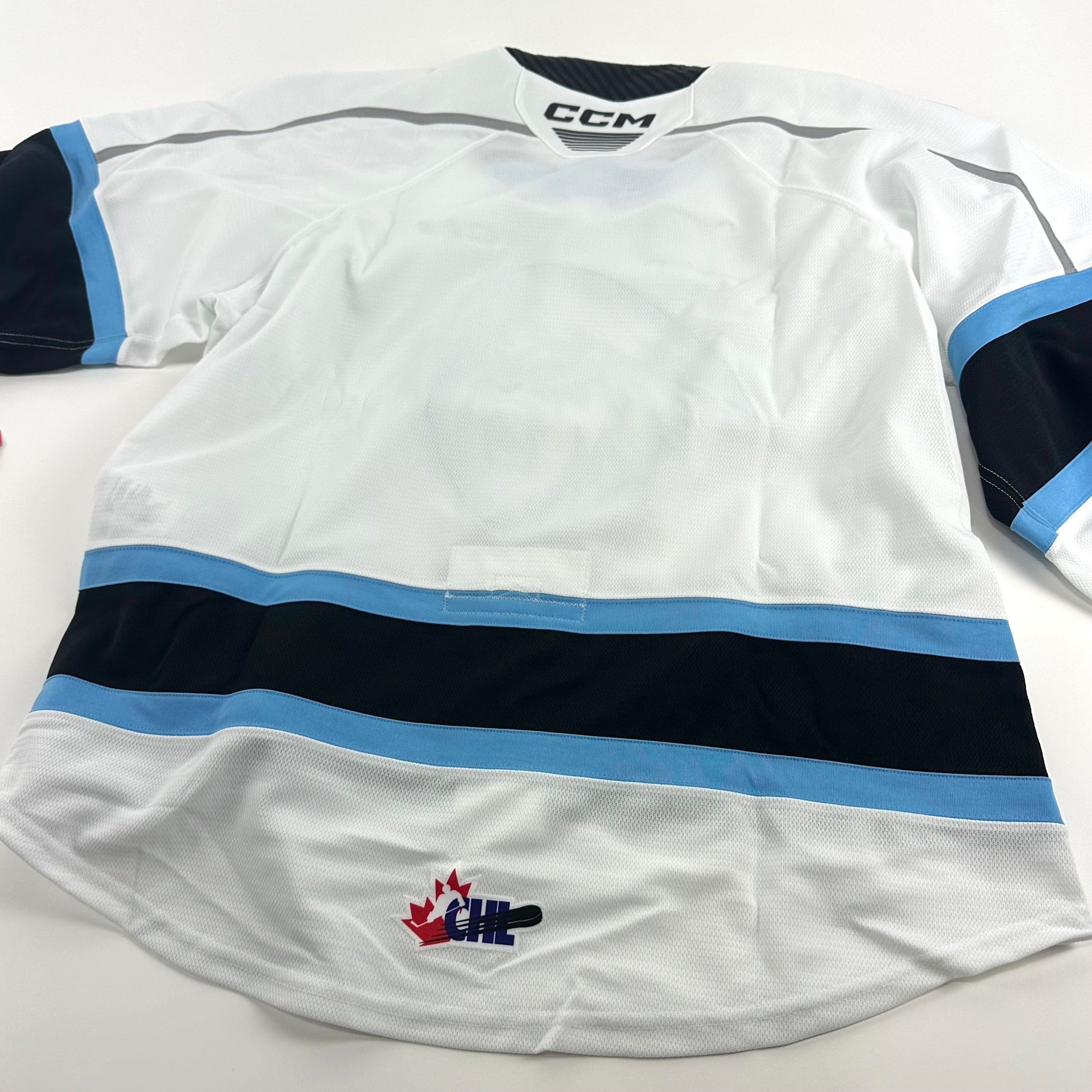 Brand New White Authentic Winnipeg Ice Quicklite Game Jersey - MIC Made in Canada Size 56 - Top Flight Hockey