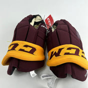 Brand New Bulldogs Maroon and Gold CCM HGTK Gloves - 15"