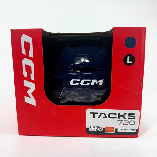 New Navy CCM Tacks 720 Helmet | Large - Top Flight Hockey