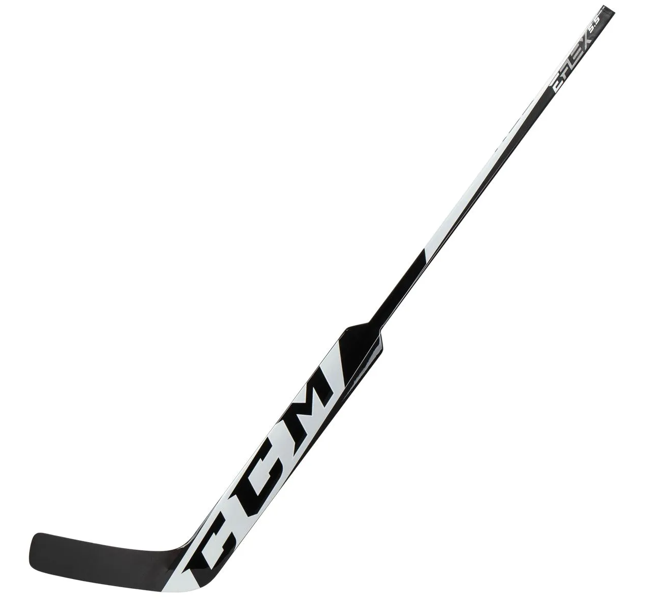 New Full Right CCM Black/White E Flex 5.5 Goalie Stick | P4 Curve 25" | #191520411732 - Top Flight Hockey