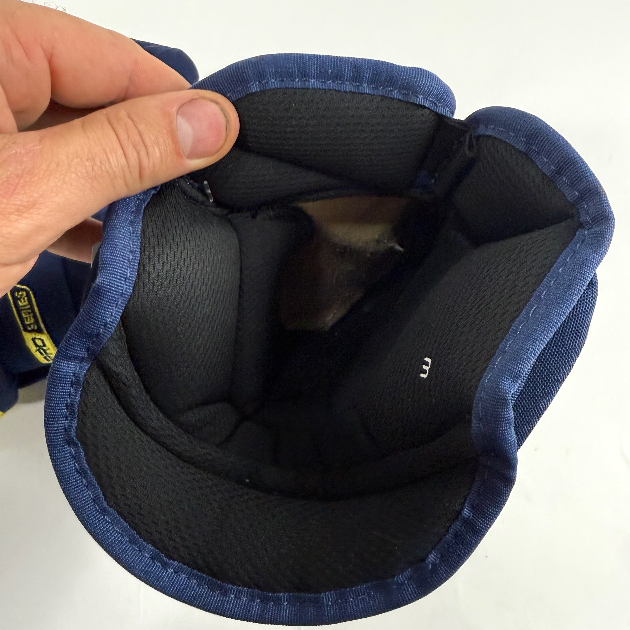 Used Navy and Yellow Bauer Pro Series Gloves | 14" | B575 - Top Flight Hockey