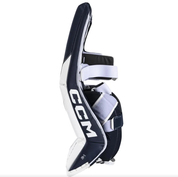 New CCM White and Navy E Flex 6.5 Goalie Pads | 30+1" | #191520631307 - Top Flight Hockey