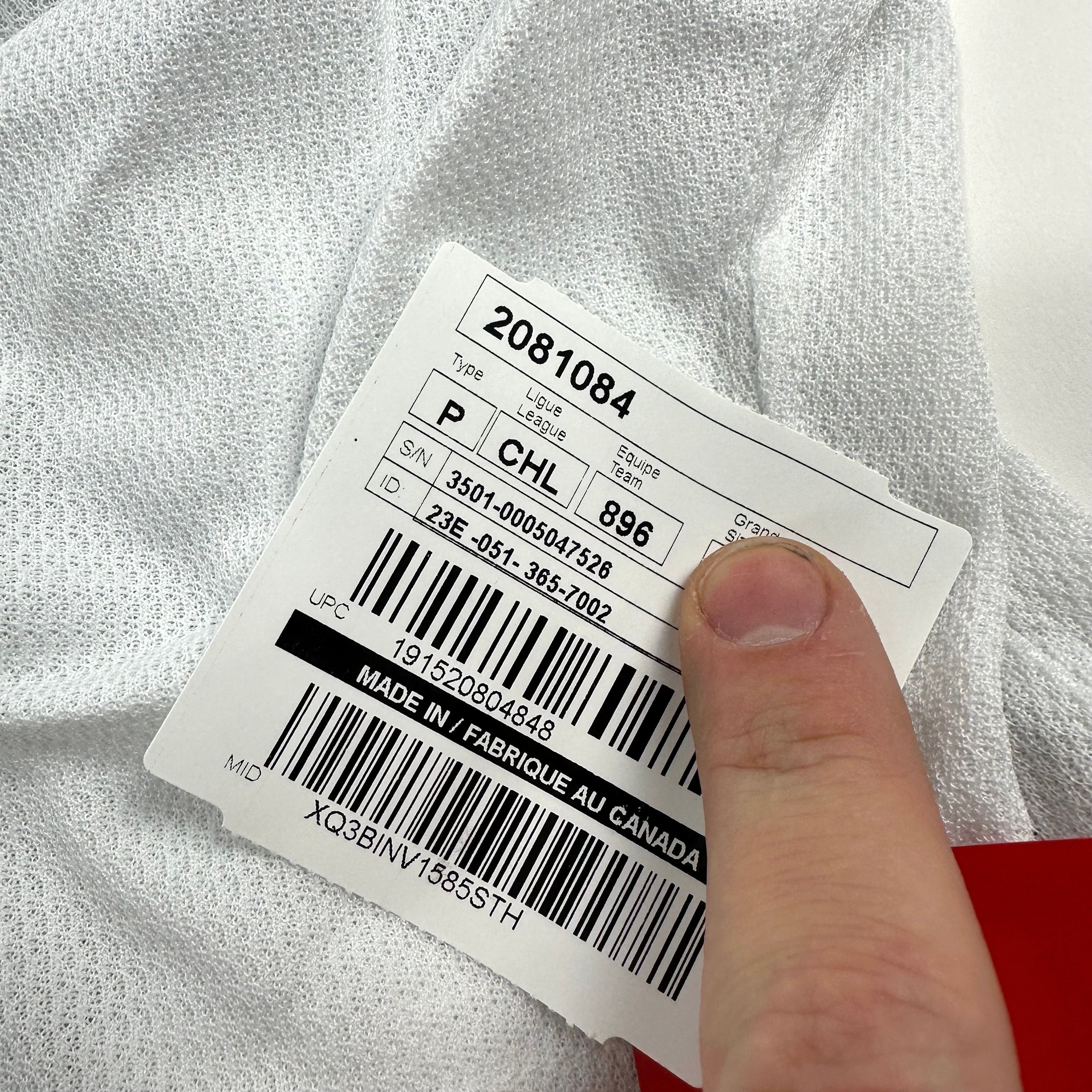 Brand New White Authentic Winnipeg Ice Quicklite Game Jersey - MIC Made in Canada Size 56 - Top Flight Hockey