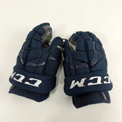 Used Navy CCM HG12 Gloves | 14" | D355