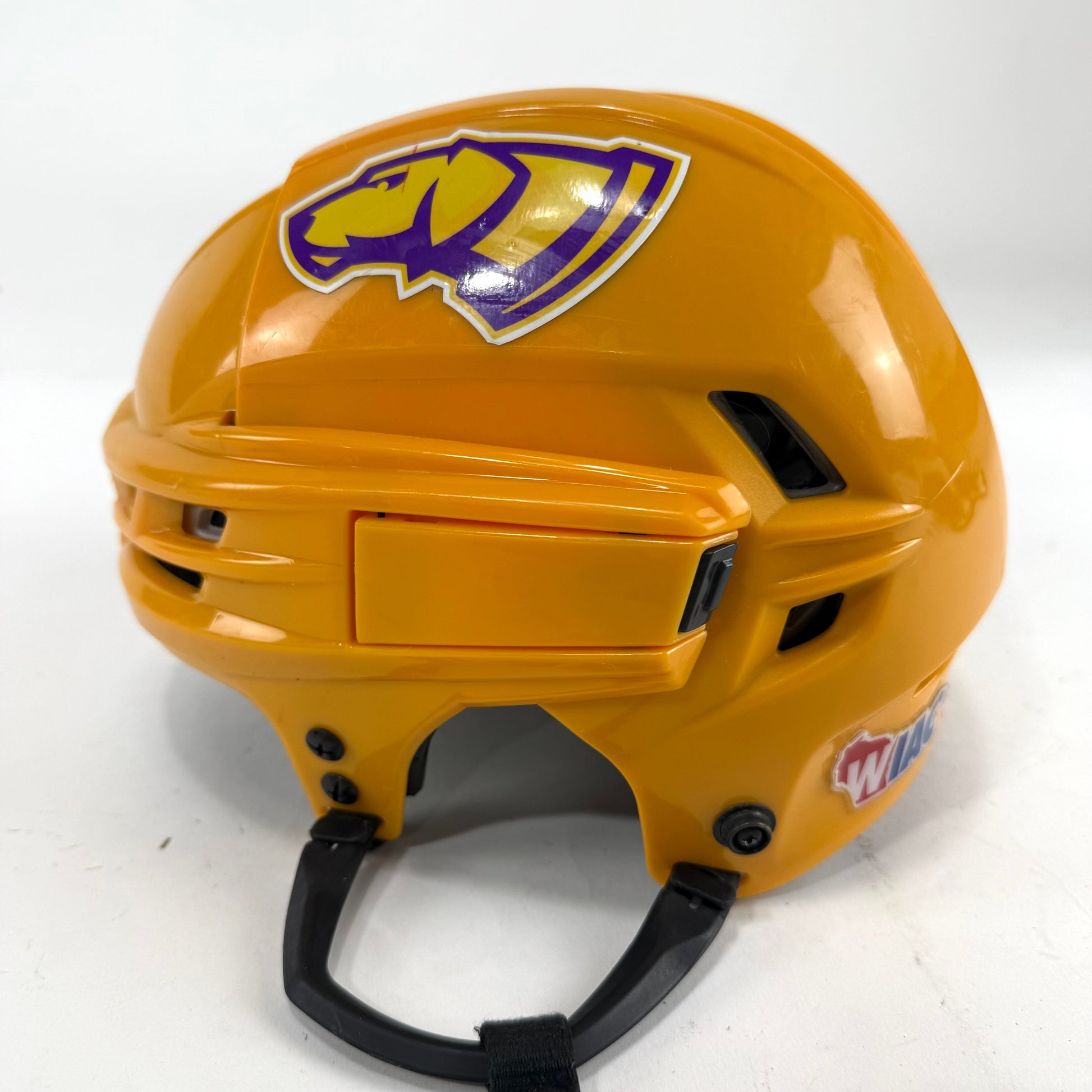 Used Sunflower Yellow CCM Tacks 910 Helmet | Small | E504 - Top Flight Hockey