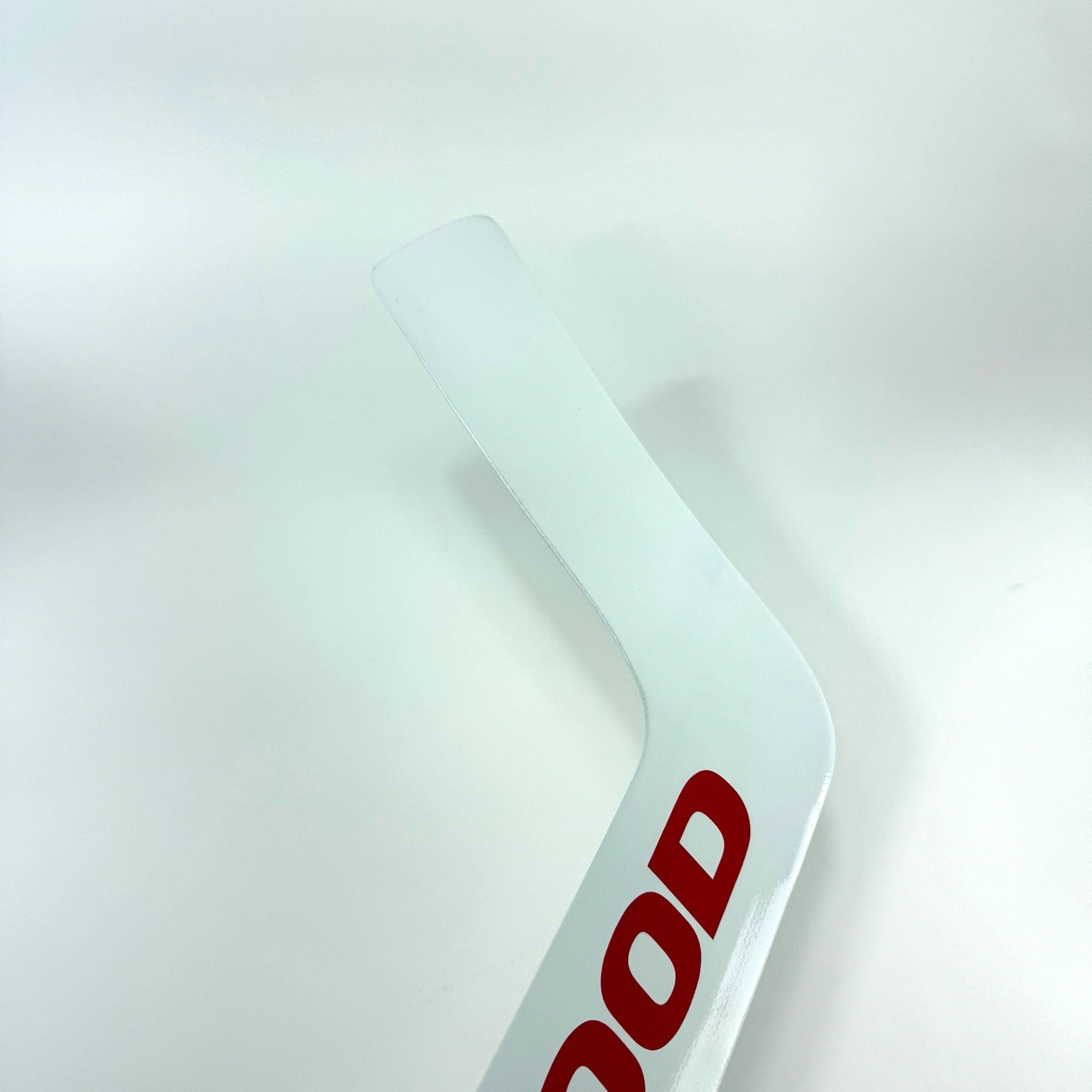 New White Wood Regular Sherwood GS350 Goalie Stick | 25" | Custom Wedge Curve | E381 - Top Flight Hockey